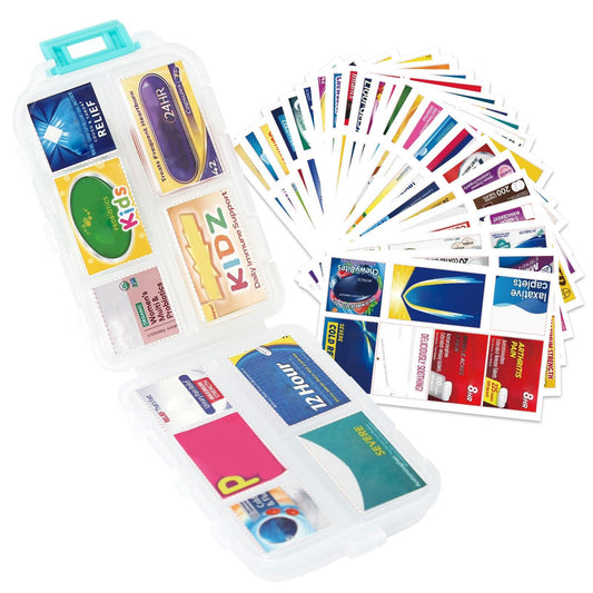 147 Pcs Medicine Labels, DIY Mini Pill Case Labels