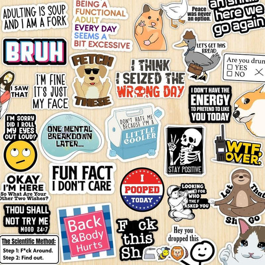 130 PCS Funny Saying Sticker Pack